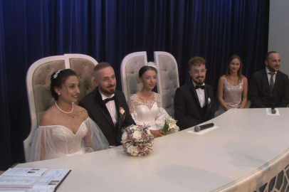 Üsküdar’da 2 erkek kardeş, 2 kız kardeş ile evlendi