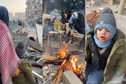 Polis teyzelerinin altında kaldığı enkazın başından ayrılmadılar