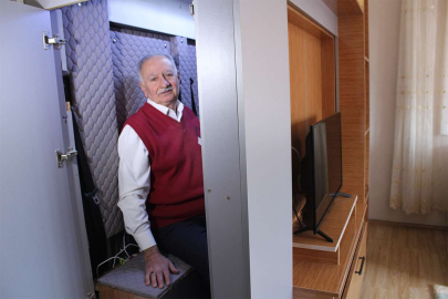 Deprem korkusuyla 'deprem kabini' üretti