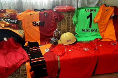 Cihan'dan geriye imzalı formalar ve madencilerin hediyesi baret kaldı