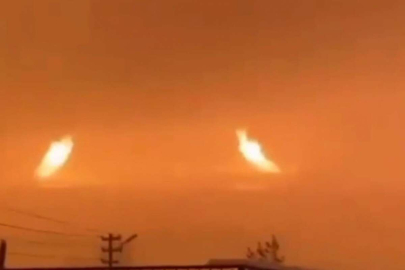 Deprem sırasında Adıyaman'da gölden alevler yükseldi