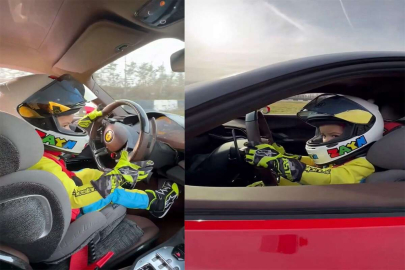 Minik Zayn sınır tanımıyor, bu kez Ferrari'nin gazına pistte bastı