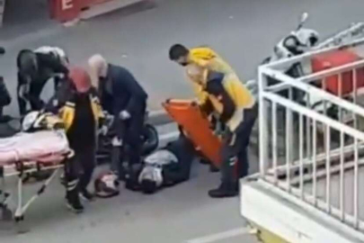 Bursa'da motosiklet sürücüsü kaza yaptı, yardımına ilk önce vatandaşlar koştu