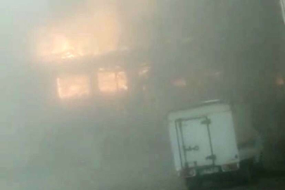 Uludağ yolu üzerine bulunan restoran, alev alev yandı