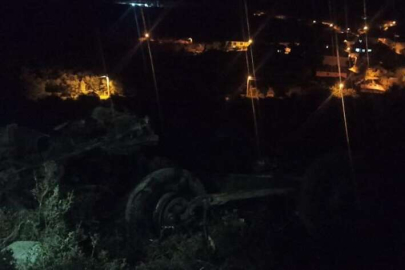 Virajı alamayan kamyon şarampole uçtu