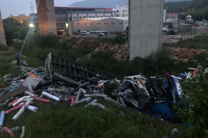 Gemlik’te kontrolden çıkan tır dere yatağına düştü: 1 ölü