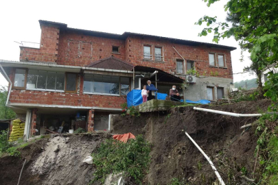 Trabzonlu ailenin ‘Heyelan' nöbeti