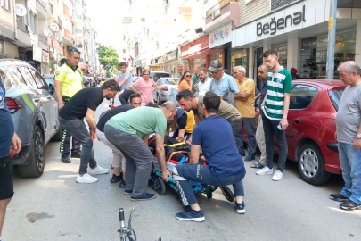 Motosikletli gençler genç kıza böyle çarptı