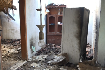 Yangında mahsur kalan yaşlı adam böyle kurtarıldı