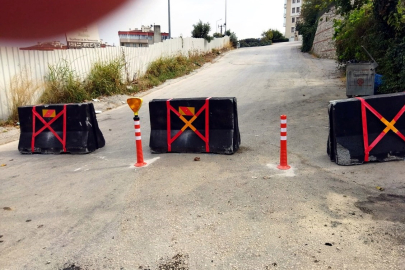 Mudanya'da inşaat çalışmasında yol yarıldı