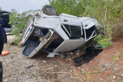 Direksiyonda uyuyakaldı, canını zor kurtardı