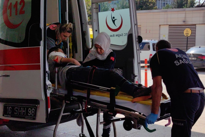 Bursa'da üzerine tomruk düşen şoför ağır yaralandı