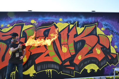Grafiti şenliğinde renkler konuştu