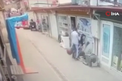 Motosikletin gazına bastı, kontrolü kaybedip iş yerine daldı