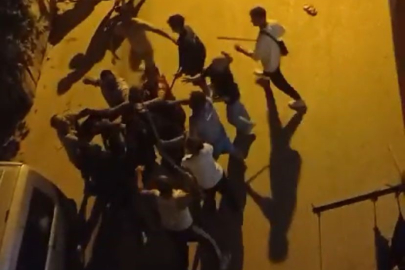 Mahalleyi karıştıran kavga kamerada