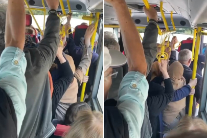Otobüs tıklım tıklım doldu, yolcuya kızan şoför hareket etmedi