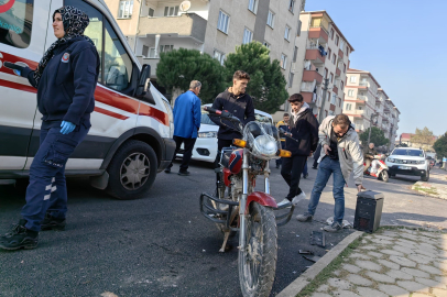 Kaza geçiren motosikletli acısını unutup bilgisayarını sordu