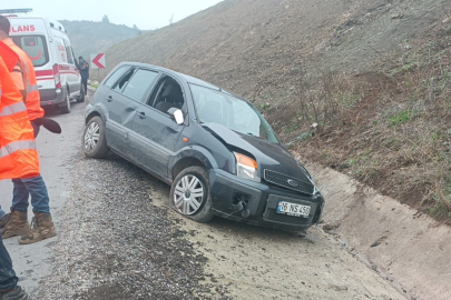 Kontrolden çıkan otomobil takla attı: 2 yaralı