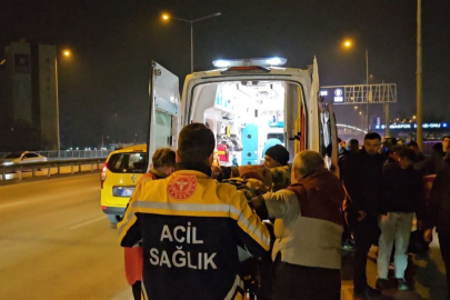 Otomobile çarpan motosikletin sürücüsü yaralandı