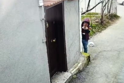 Saklambaç oynayan kapkaççıyı, polis sobeledi...O anlar kamerada