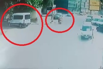 Kuryeye tekme tokat saldırı