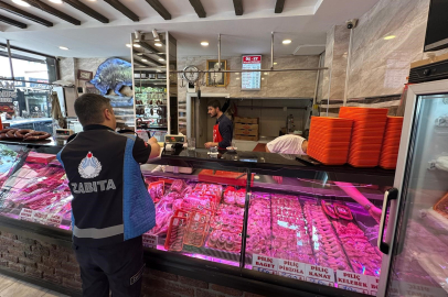 Zabıtadan kasap ve sakatatçılara denetim