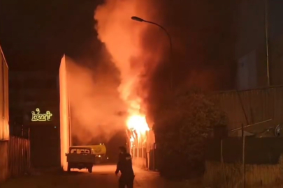 Bursa'da kauçuk fabrikasında korkutan yangın