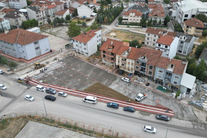 İnegöl'de 43 araçlık otopark yapımında sona gelindi