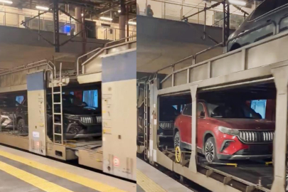 Almanya’dan sipariş edilen TOGG otomobilleri trenle Avrupa’ya gidiyor