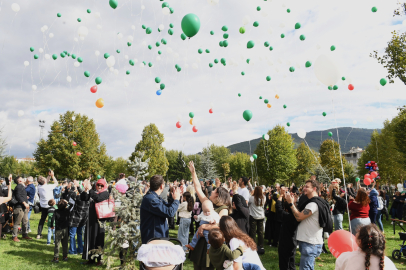 Mutluluk balonları SMA’lı Çağan Ata Taran için uçuruldu