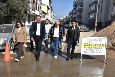 Başkan Karabatı Emirsultan’daki çalışmaları yerinde inceledi