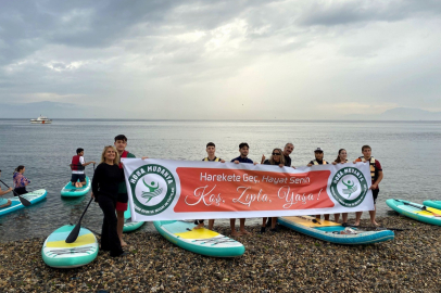 Öğrenciler suda dengede durmayı öğrendiler