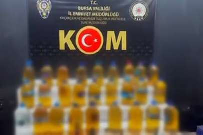 Bursa'da 227 litre sahte alkol ele geçirildi