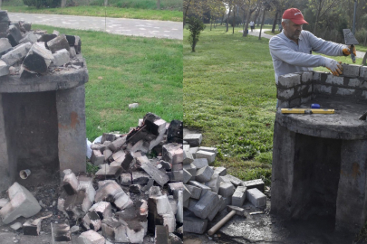 Kamu malına zarar verildi, belediye ekipleri anında müdahale etti
