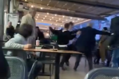 Bursa'da gençlerin meydan muhaberesi kamerada