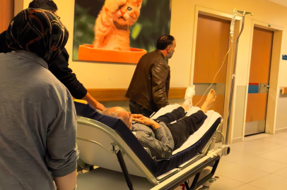 Odun kesmek isterken, ayağını kesti