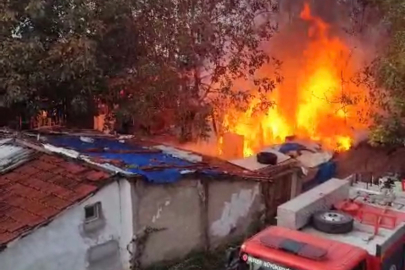 Bursa'da müstakil evin bahçesinde çıkan yangın korkuttu