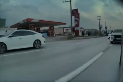 Bursa'da tehlikeli makas kamerada