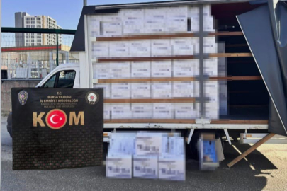 Bursa'da 3 milyon 410 makaron ele geçirildi