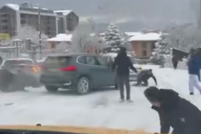 Bursa'da korku dolu anlar: Kayan araç vatandaşların arasına daldı