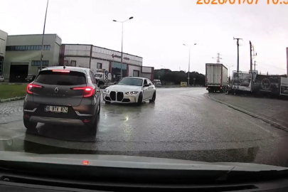 Cadde ortasında drift kamerada