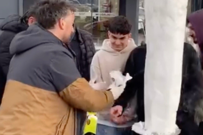 İnegöl'de döner ustasından "kardan döner" ikramı