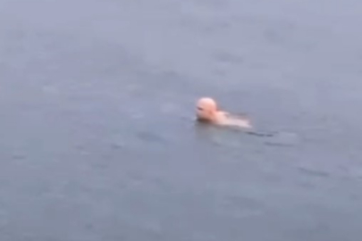 Bursa’da dondurucu soğukta deniz keyfi