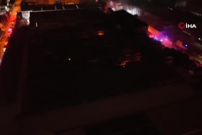 Kontrol altına alınan yangının dron görüntüleri