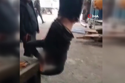 Zihinsel engelli şahsı ayağından bağlayıp vince asan şahıslar gözaltına alındı