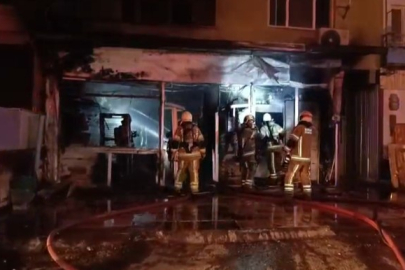 Sabah saatlerinde yangın çıkan dükkan kullanılamaz hale geldi