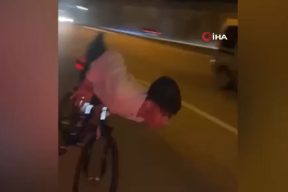 Bisikletle tehlikeli hareketler ölüm getirdi