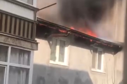 Bursa'da çatı yangını paniği