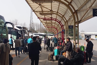 Bursa Şehirlerarası Otobüs Terminali'nde bayram yoğunluğu başladı