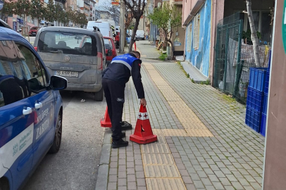 Nilüfer’de yaya yolları işgallerden arındırıldı